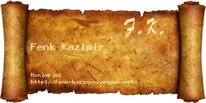 Fenk Kazimir névjegykártya